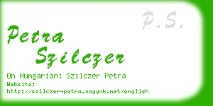 petra szilczer business card